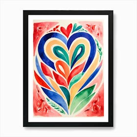 Watercolor Heart Art Print