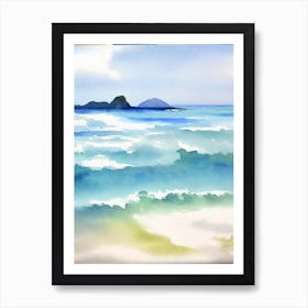 Byron Bay 3, Australia Watercolour Art Print