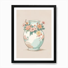 Vase With Flowers 2 Art Print