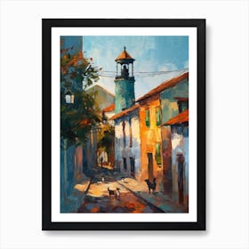 Painting Of A Street In Cape Town With A Cat 1 Impressionism Art Print