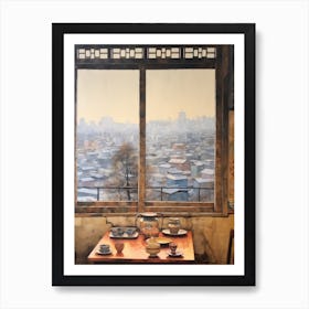 Winter Cityscape Beijing China 1 Art Print