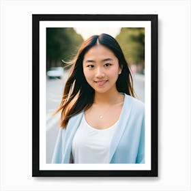 Asian Woman Smiling ~ Reimagined Art Print