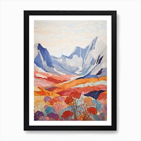 Ben Nevis Scotland 4 Colourful Mountain Illustration Art Print