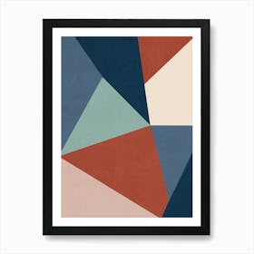 Abstract Red and Blue - 02 Art Print