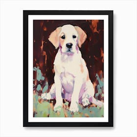 A Saint Bernard Dog Painting, Impressionist 3 Art Print