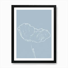 Poppy Line Drawing - Side Art Print