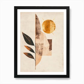 Sun And Leaves Canvas Print 5 Art Print