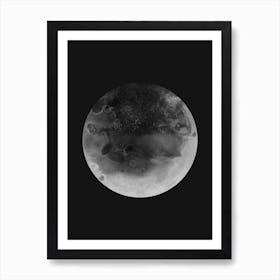 Moon Charcoal Art Print