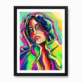 Colorful Girl Portrait Art Print