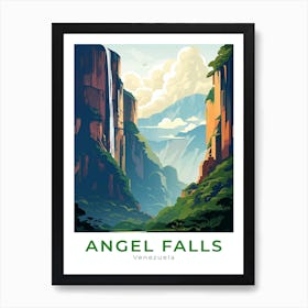 Venezuela Angel Falls Travel 3 Art Print