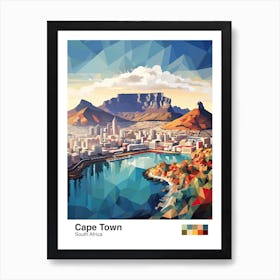 Cape Town, South Africa, Geometric Illustration 2 Poster Art Print