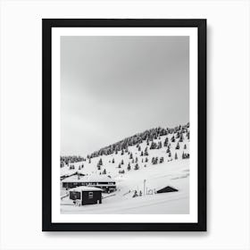 Grandvalira, Andorra Black And White Skiing Poster Affiche