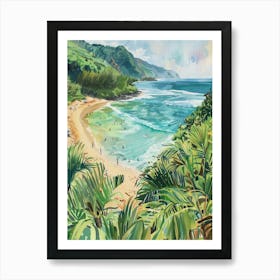 Hawaiian Beach Art Print