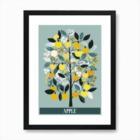 Apple Tree Flat Illustration 5 Poster Art Print