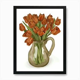 Tulips In A Vase 2 Art Print