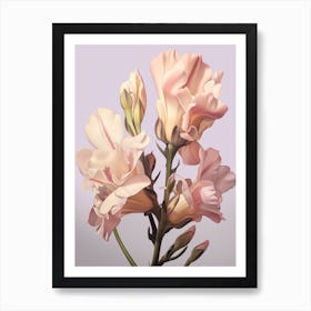 Floral Illustration Freesia 4 Art Print