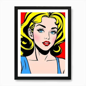 Pop Art Radiance: A Feminine Gaze That Speaks Volumes Pop Art Art Print