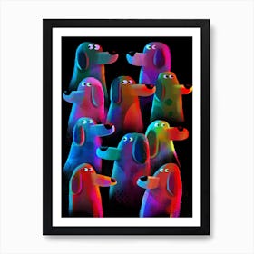 Shifty Dogs Art Print