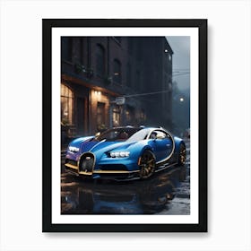 Bugatti Chiron 3 Art Print