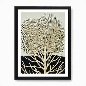 Acropora Millepora Ii Linocut Art Print