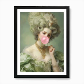 Royal Lady With A Bubble Art Print