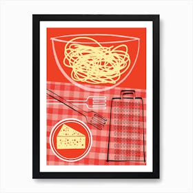 Pasta And Cheese Art Print