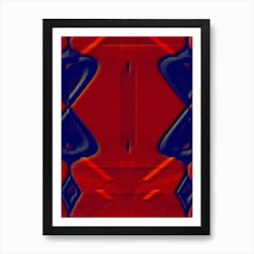 Abstract Red And Blue 5 Art Print