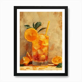 Orange Juice Cocktail 4 Art Print