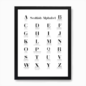 Scottish Alphabet Art Print Art Print