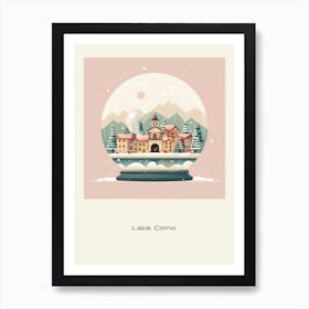 Lake Como Italy Snowglobe Poster Art Print