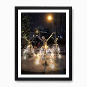 Fountain Dancers Art Print