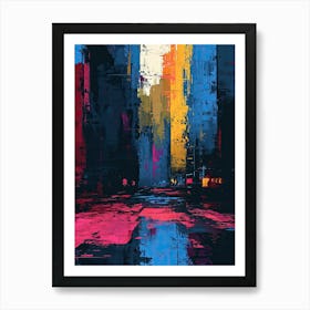 Cityscape | Pixel Minimalism Art Series Art Print