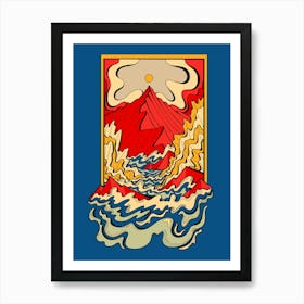 Red Mountain River Art Print