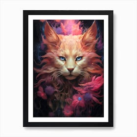 Cat With Blue Eyes Art Print