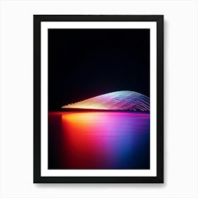 Abstract Vector Representation Of A Futuristic Concept Warp Lines Glowing With Neon Hues Converging (4) Art Print