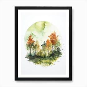 Watercolour Of Sherwood Forest   England 1 Art Print