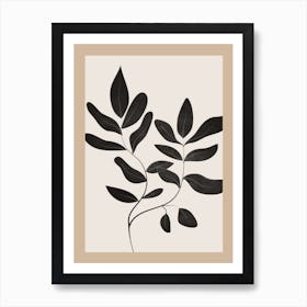 Minimalist Plants & Leaves Art 5 Art Print