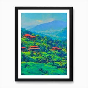 Bwindi Impenetrable National Park Uganda Blue Oil Painting 1  Art Print