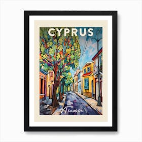 Nicosia Cyprus 3 Fauvist Painting Travel Poster Art Print