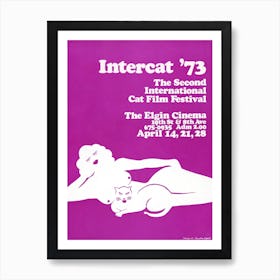 Intercat '73, The Second International Cat Film Festival Advert Art Print