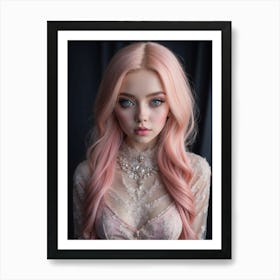 Girl With Pink Hair 1 Poster