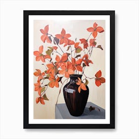 Bouquet Of Virginia Creeper Flowers, Autumn Fall Florals Painting 1 Art Print