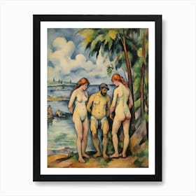 Three Nudes By Pierre-Auguste Renoir Art Print