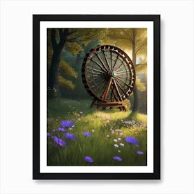 Fairy Wheel In The Forest Art Print