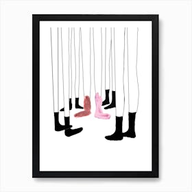 in a crowd Art Print