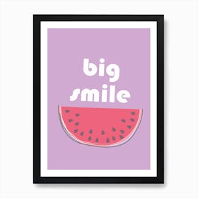 Big Watermelon Smile Art Print