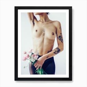 Flowers and Tights 3 Art Print