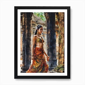 Angkor Wat Dancer Art Print