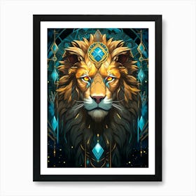 Lion Head 3 Art Print