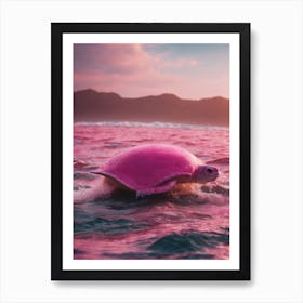 Pink Sea Animal 1 Art Print